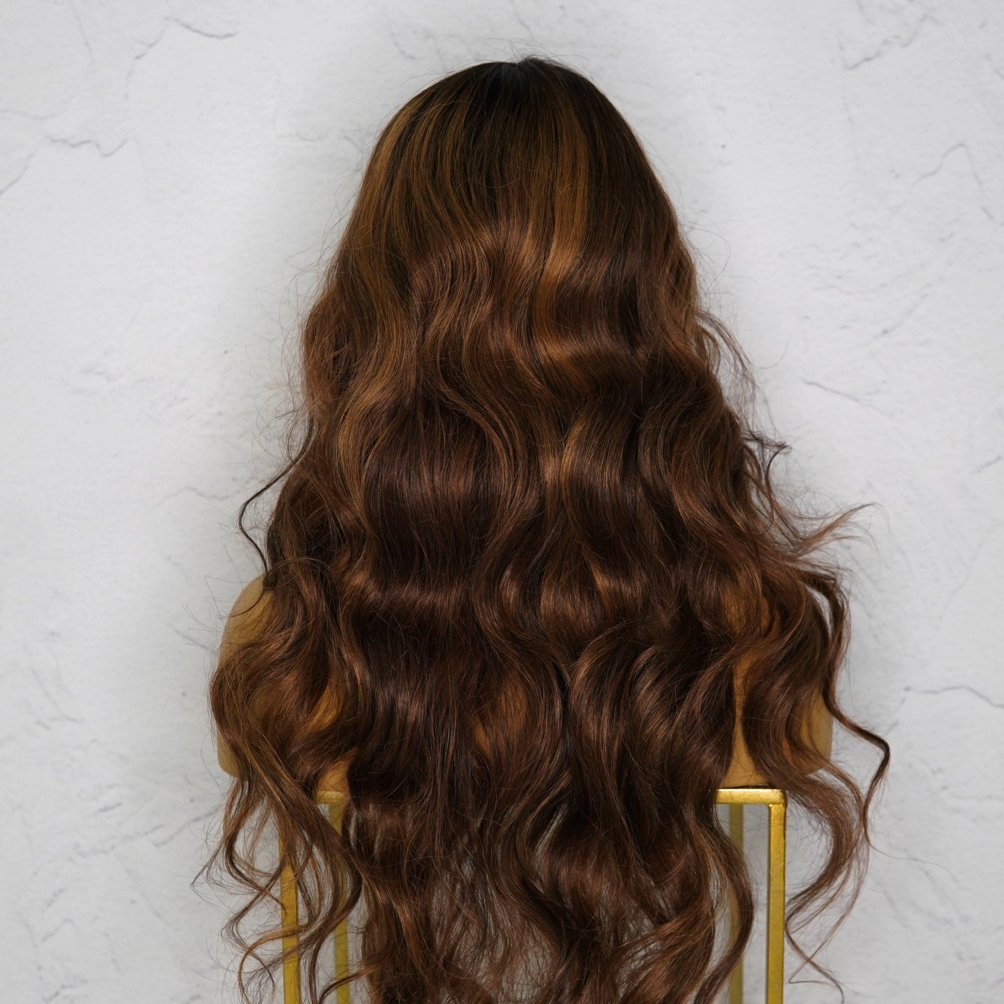 HENLEY Chocolate Brown Lace Fringe Wig