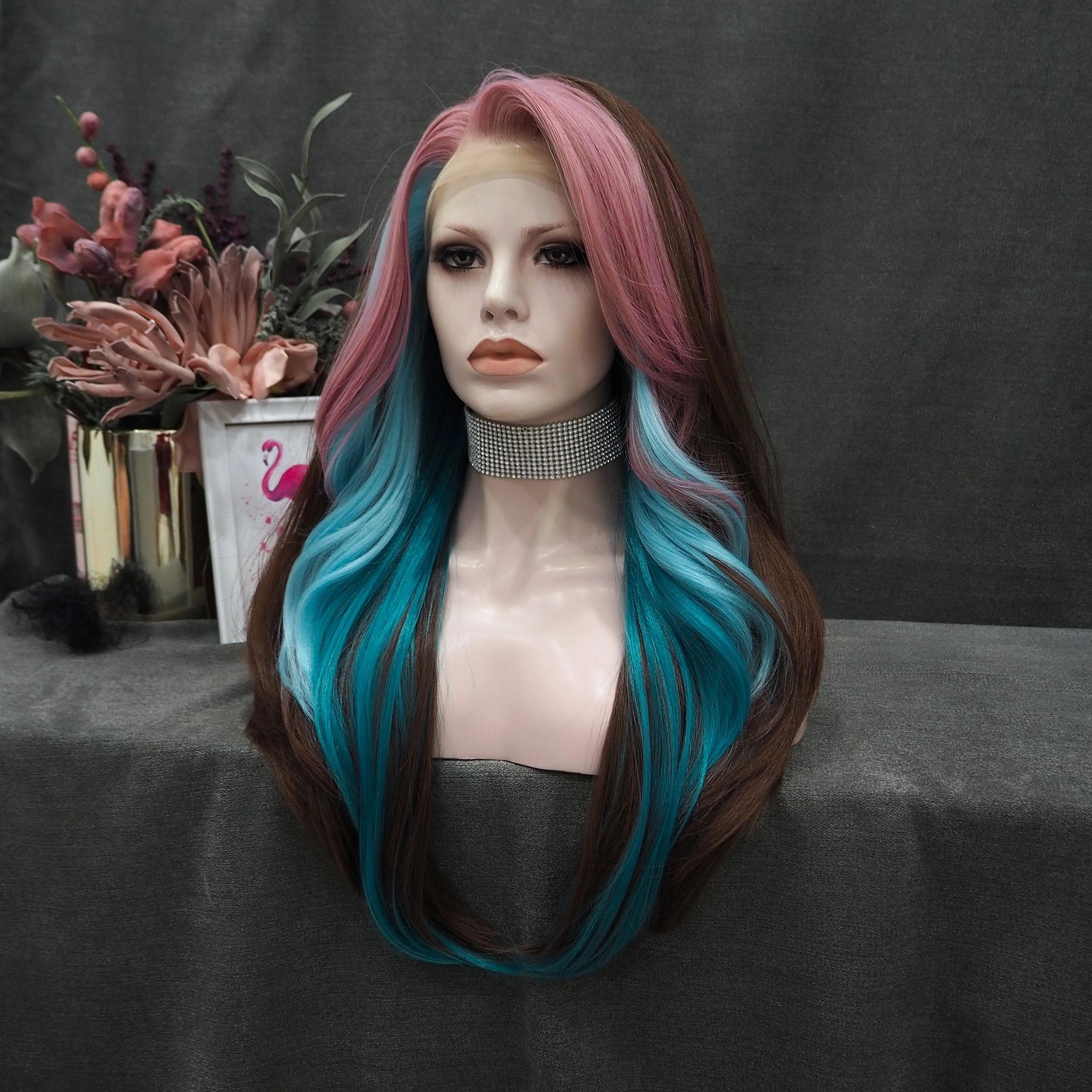 Highlight Colorful And Brown Lace Front Drag Queen Wig Imstyle