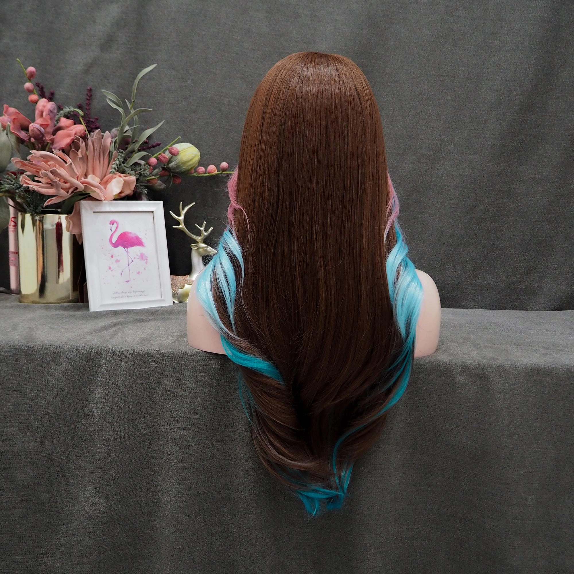 Highlight Colorful And Brown Lace Front Drag Queen Wig Imstyle
