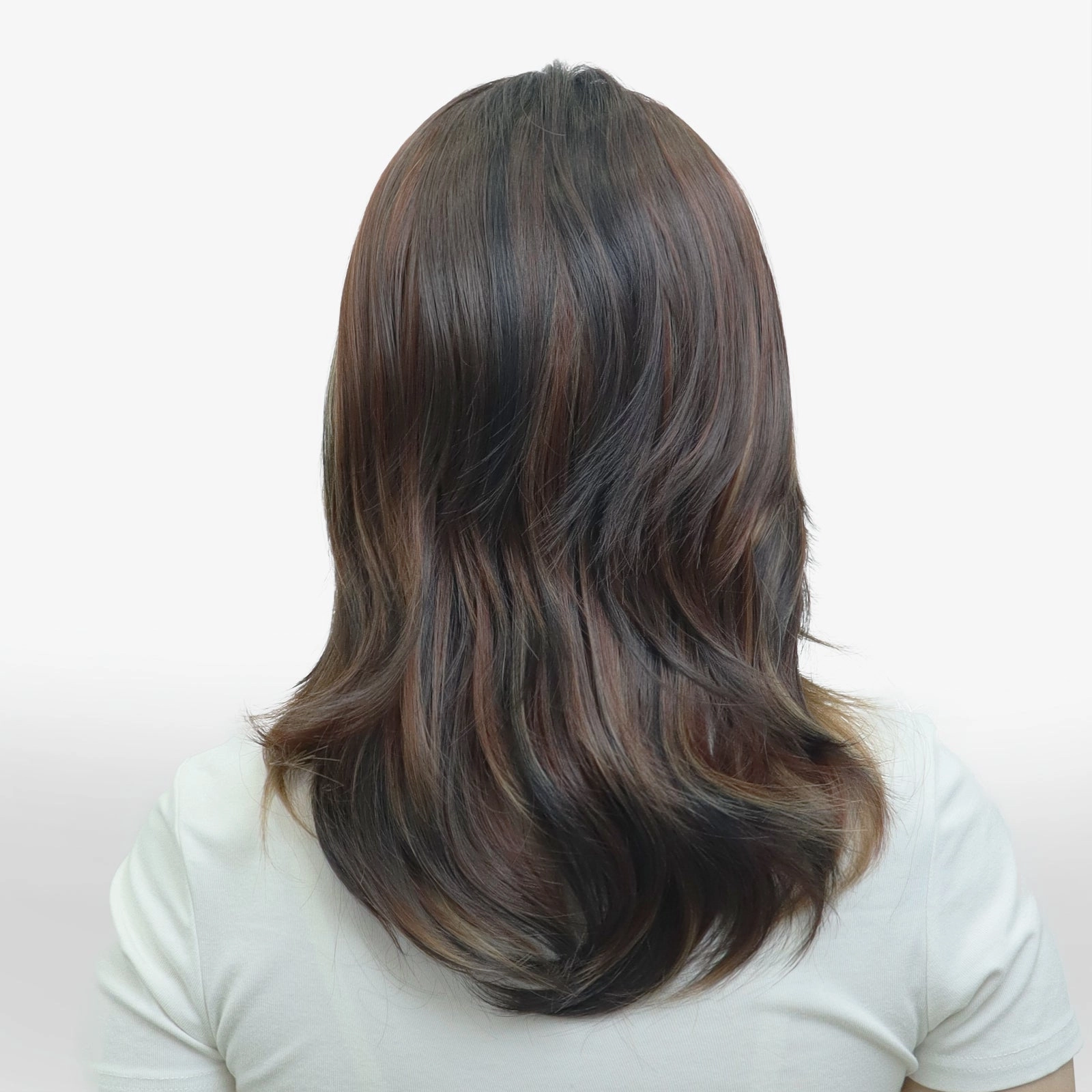 IMstye Freda Calico Red Brown Blonde Layer Cut Short Hairstyle T-part Lace Front Daily Wear Wig TK127-2481