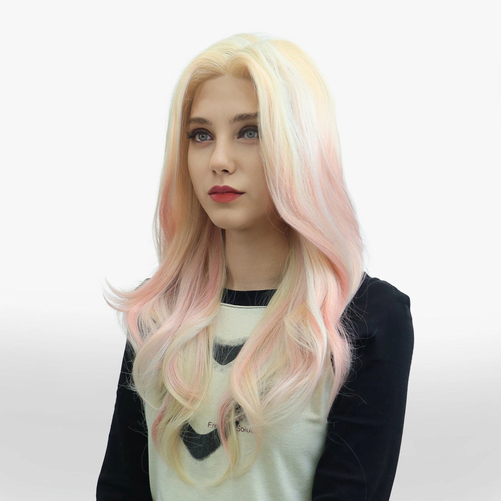 IMstyle Aurora Peachy Unqie Layer cut T part lace Front wig Daily party TK126-2460