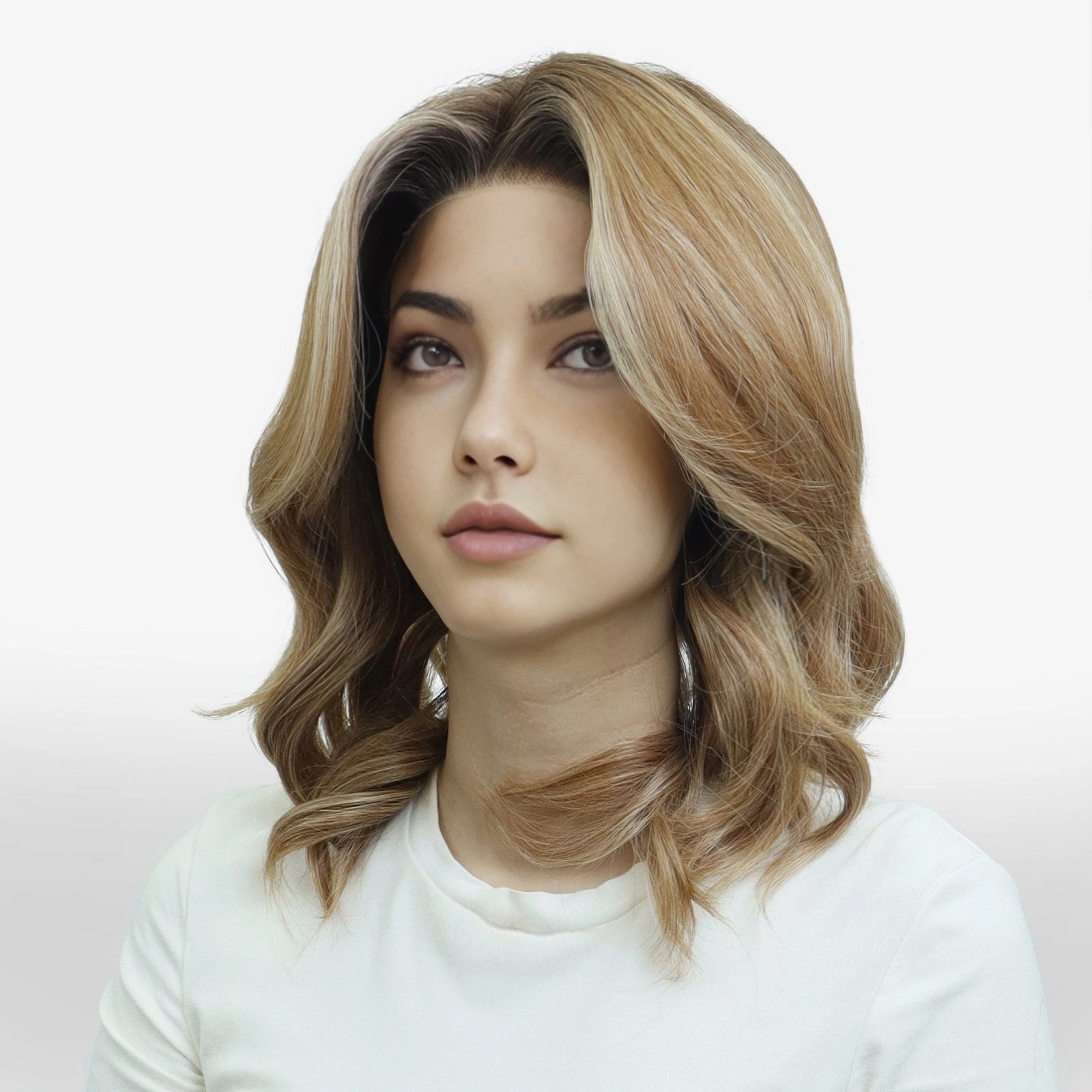 IMstyle Charlotte 13*4 free parting lace front wig honey blonde with highlight wavy bob style low density NH35t1-LS12-C13X4XIU