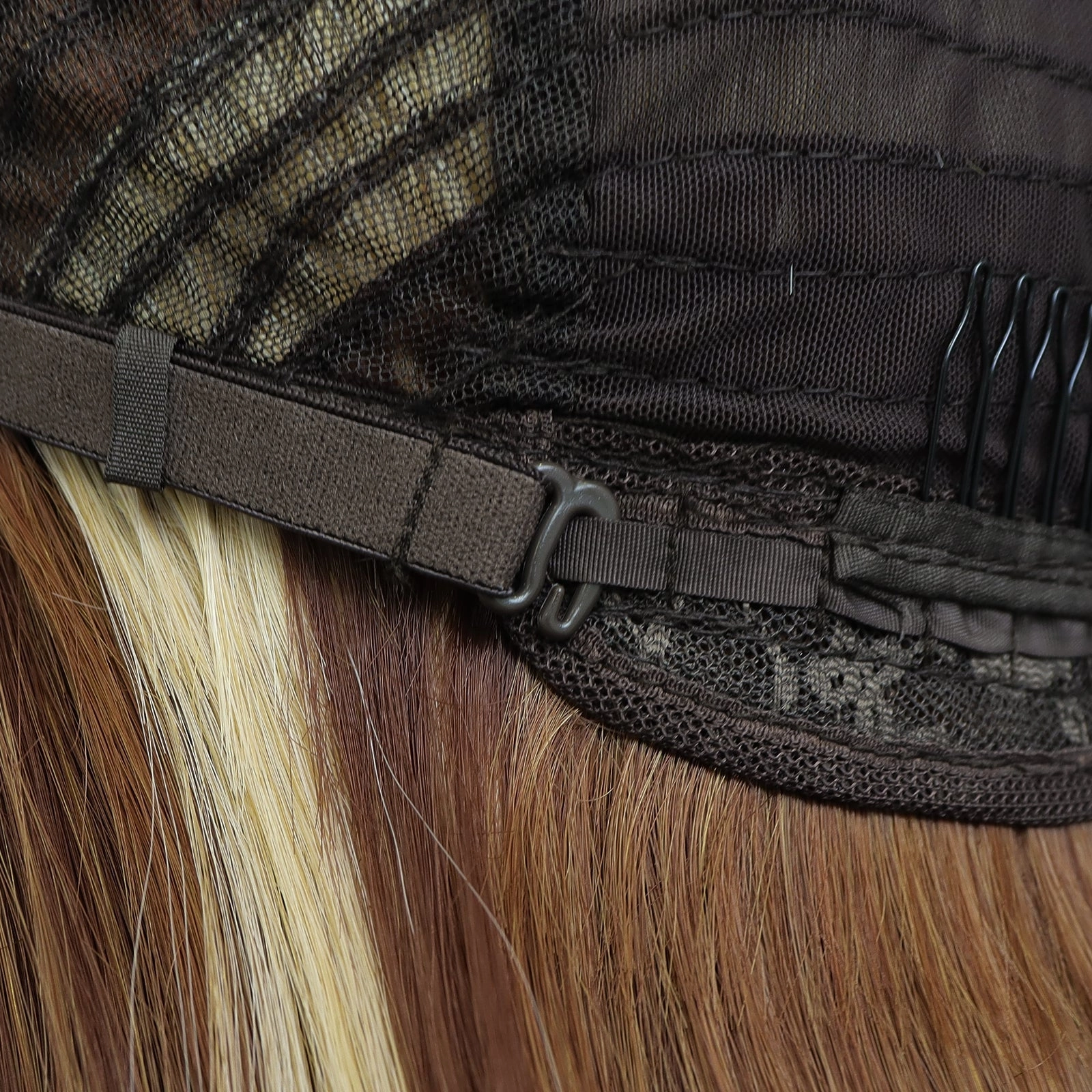 IMstyle Eileen calico color honey brown caramel blonde layer cut T-part lace front Glueless wigs TK126-2509