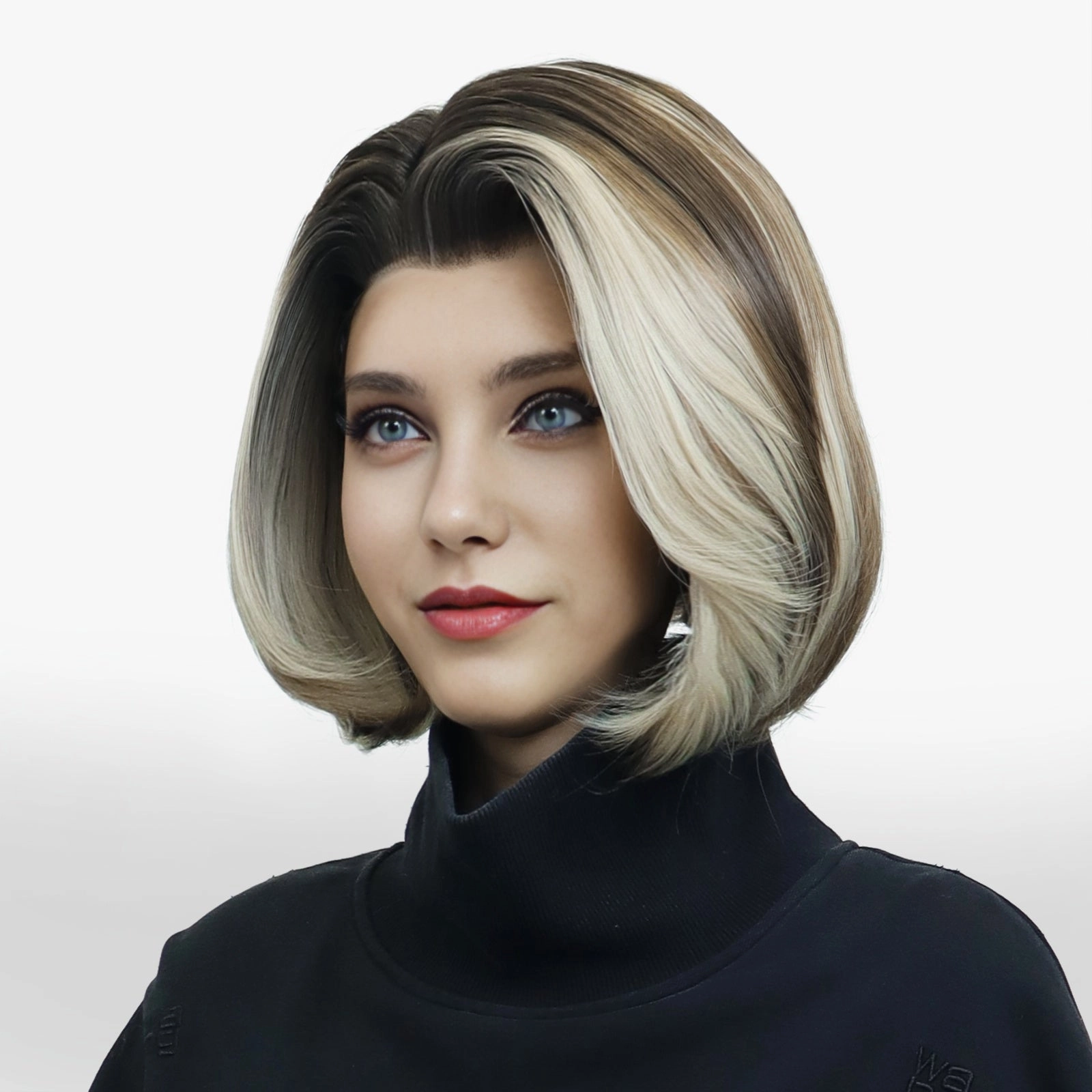 IMstyle Gina Brown Bob 13*6  Lace Wig Free parting with Blonde highlight S30-2112-D130C13X6