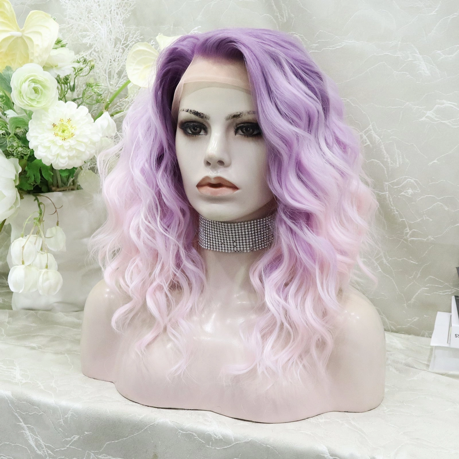 IMstyle Harper ombre Purple short wave Bob hairstyle cool for Summer lace 13*2 Front wig
