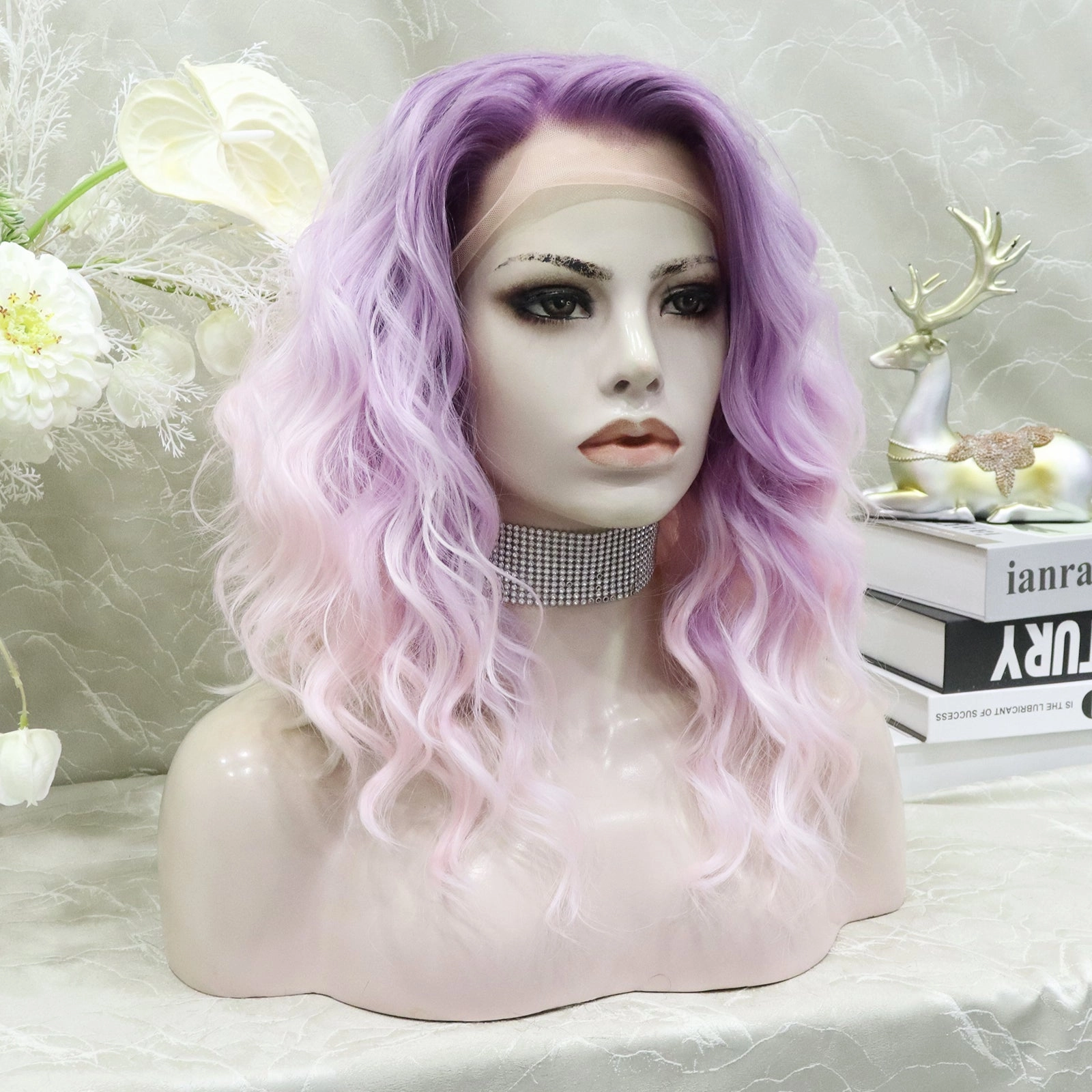 IMstyle Harper ombre Purple short wave Bob hairstyle cool for Summer lace 13*2 Front wig