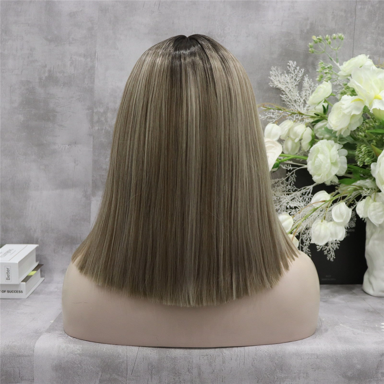 IMstyle Hope Bob cut blonde with dark root T-part lace front wigs daily