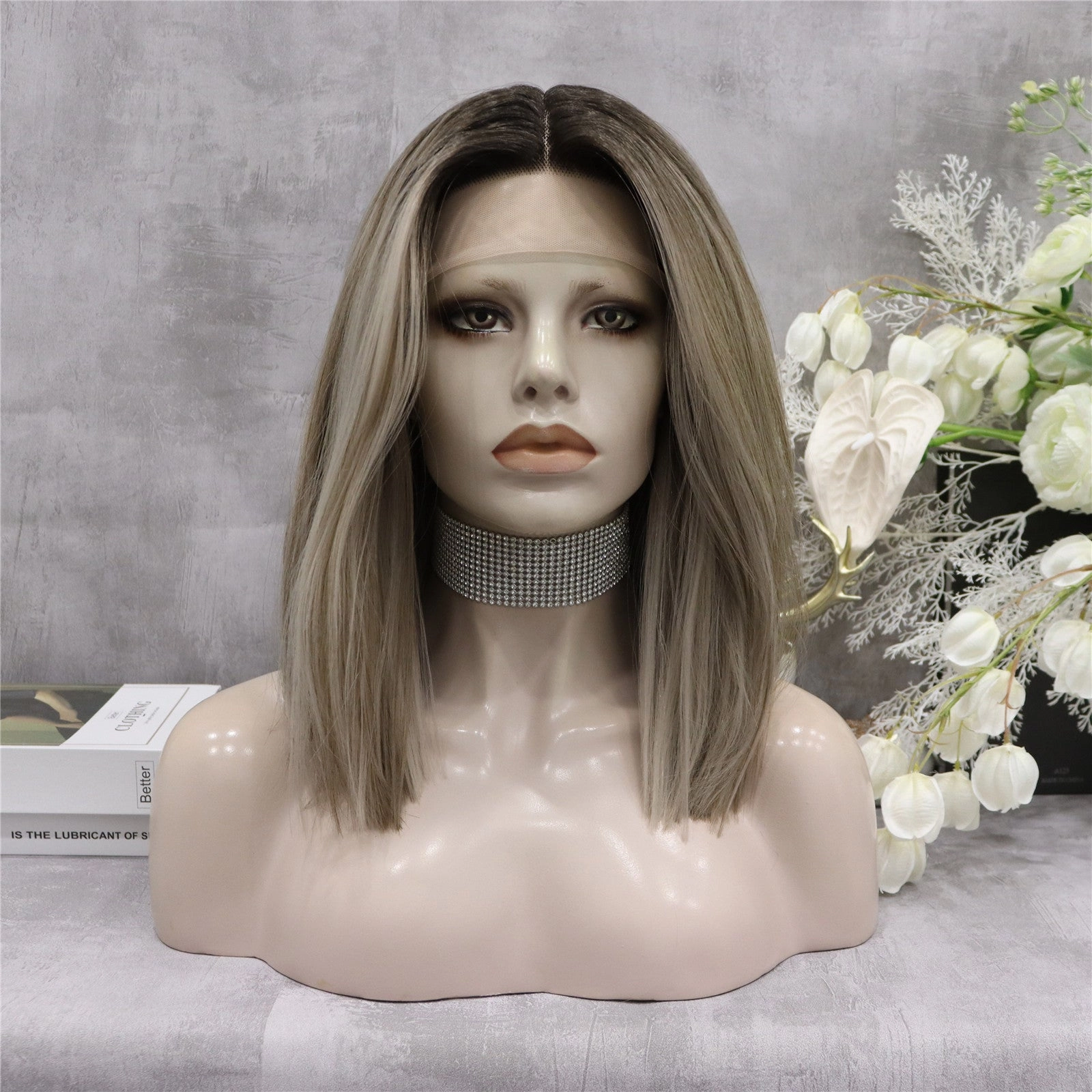 IMstyle Hope Bob cut blonde with dark root T-part lace front wigs daily