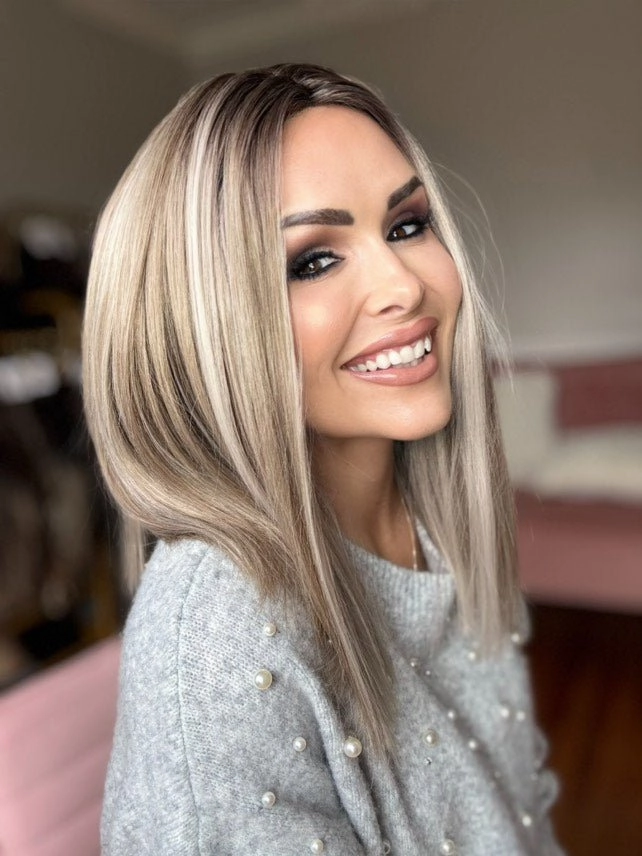 IMstyle Hope Bob cut blonde with dark root T-part lace front wigs daily