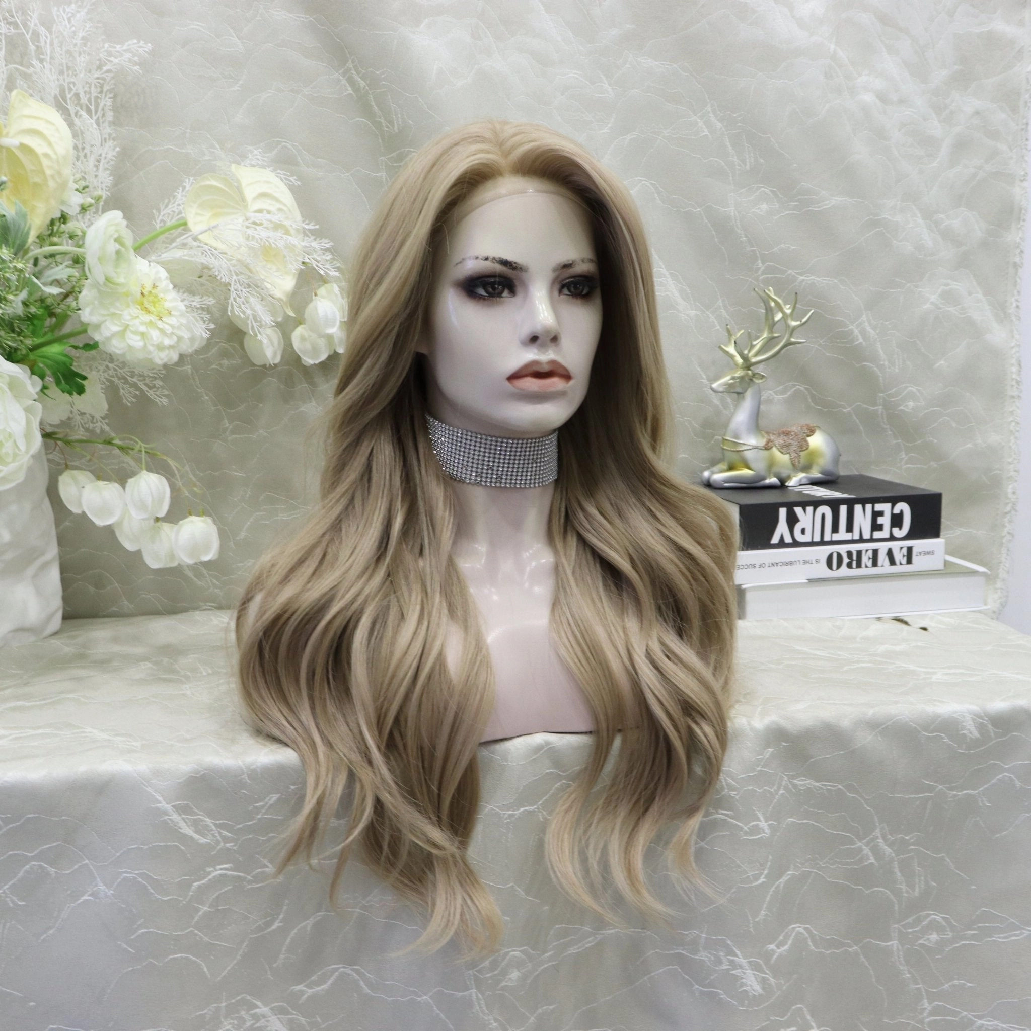 IMstyle Janelle bubble tea blonde 26inches with wavy hairstyle 13*4 lace front wigs