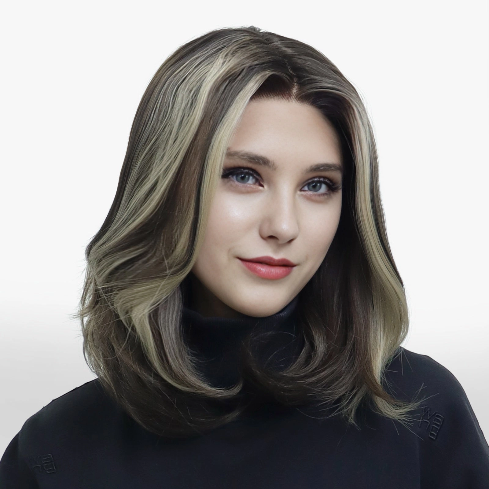 IMstyle Joyce Fall wig middle Lenth Layer cut Brown T part Glueless Soft lace Front wig-TK127-2461 (ThehairhoneysCollection)