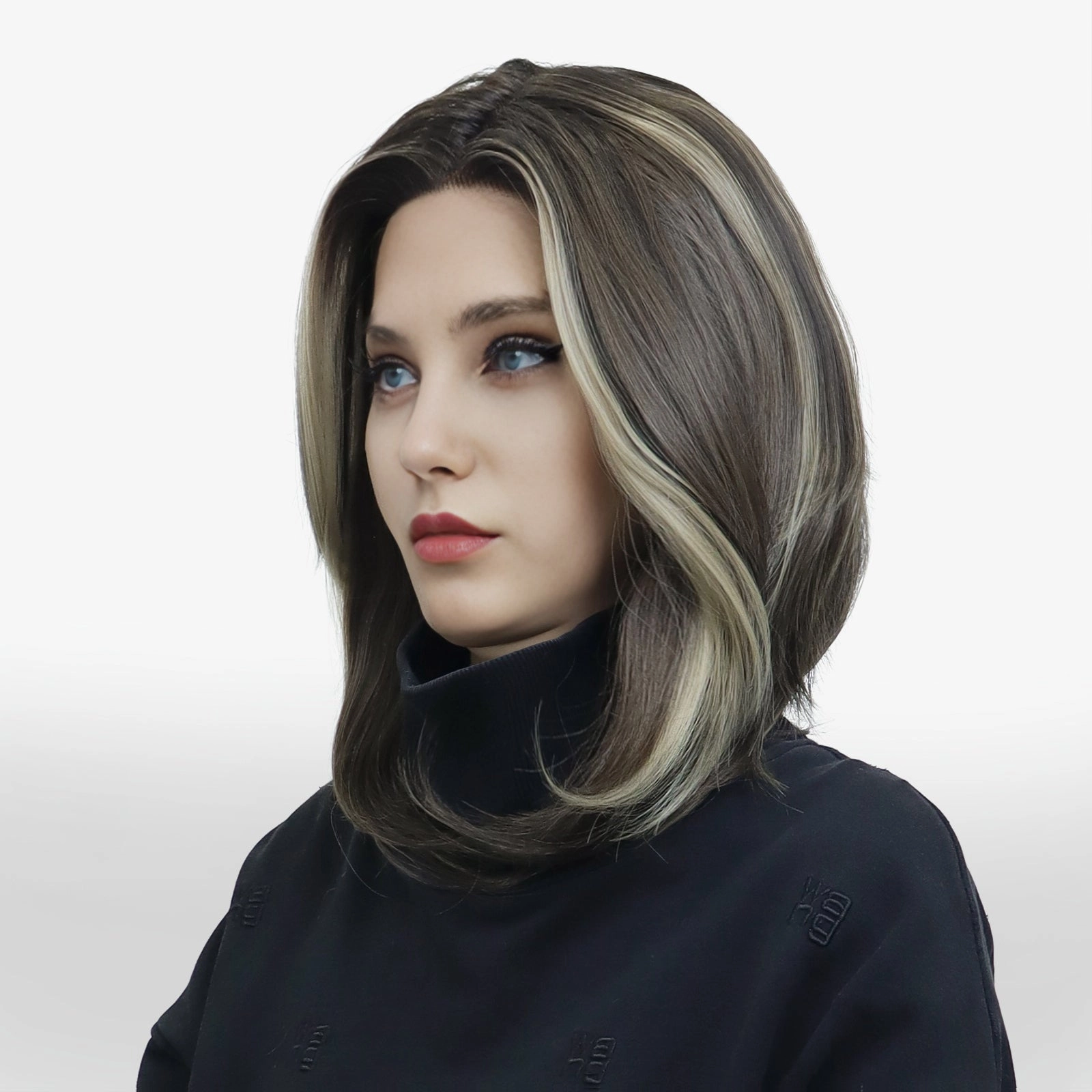 IMstyle Joyce Fall wig middle Lenth Layer cut Brown T part Glueless Soft lace Front wig-TK127-2461 (ThehairhoneysCollection)