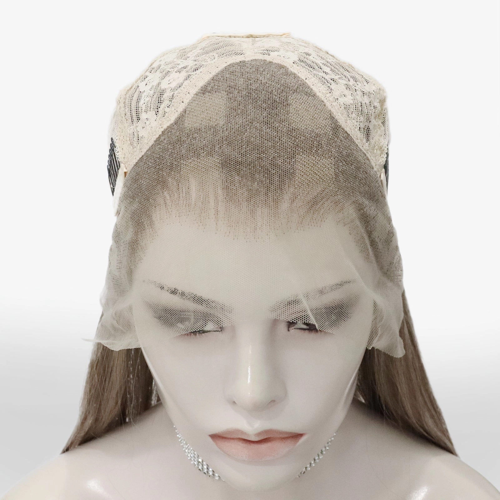 IMstyle Lowest density collection straight style with 13*4 lace front wigs silver mist & bubble tea & dark brown