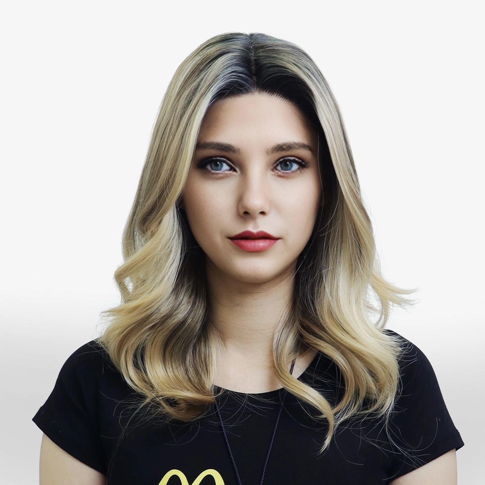 IMstyle Nellie Dirty Blonde shoulder length T Part Glueless lace Wig TK129-2466 (Shara)