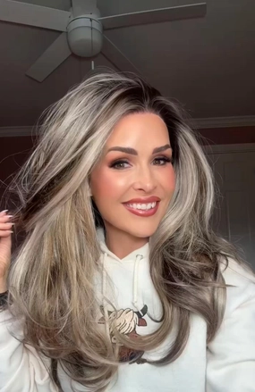 IMstyle-Sonya-old money vibe patten brown and blonde color with wavy style no parting lace front wigs