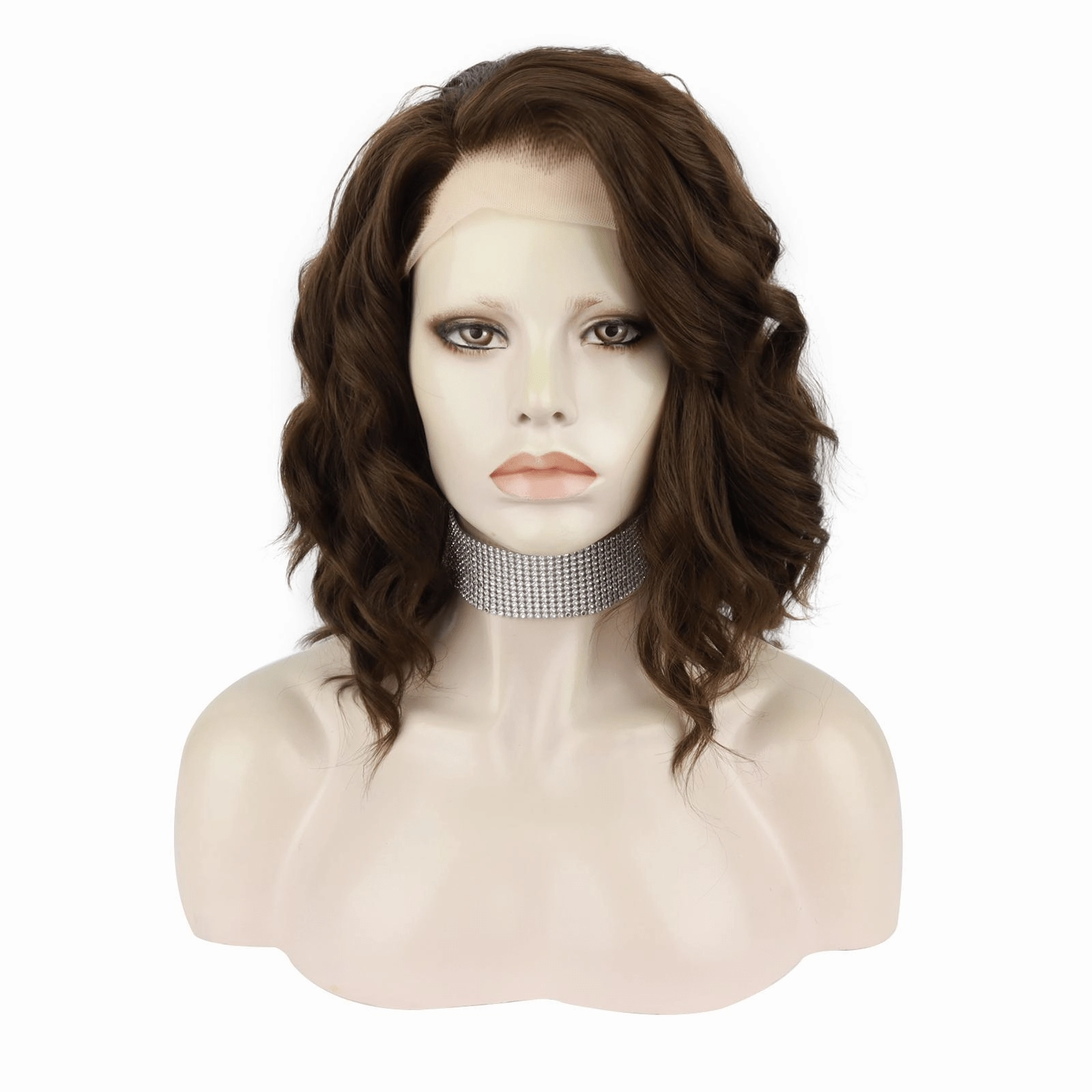 IMstyle Willow Wavy Brown Short Lace Front wig 13*4 Free parting synthetic lace front wig