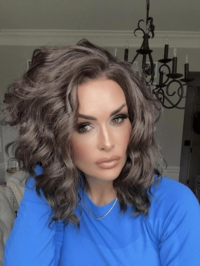 IMstyle Willow Wavy Brown Short Lace Front wig 13*4 Free parting synthetic lace front wig