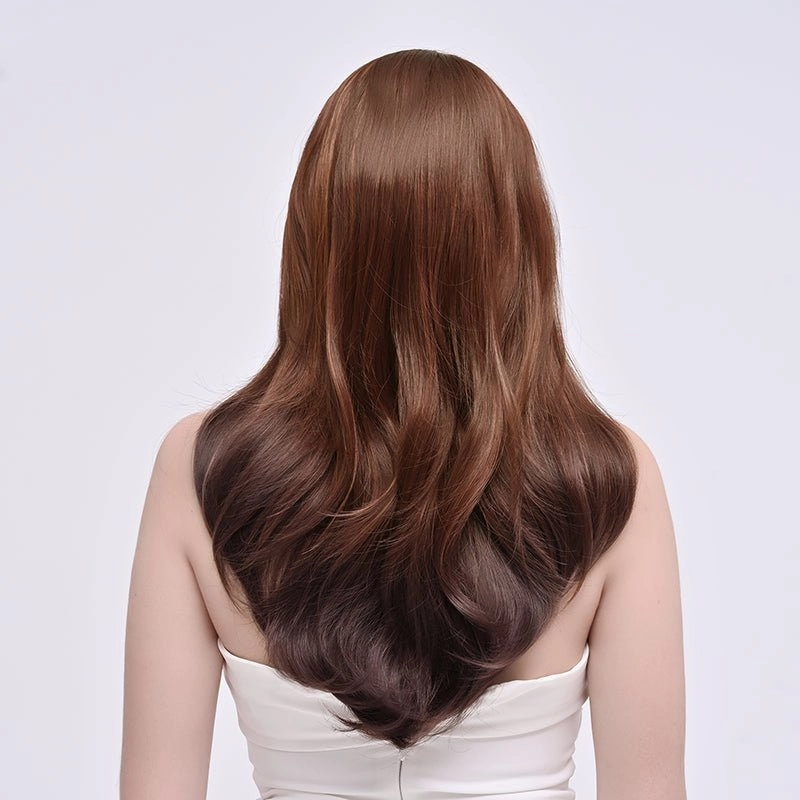 Imstylewigs-Kat-26 inches chestnut brown wavy lace wigs