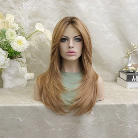 IMstylewigs Kim Tpart Glueles Strawberry Blonde 24 Inches Lace Front Wigs