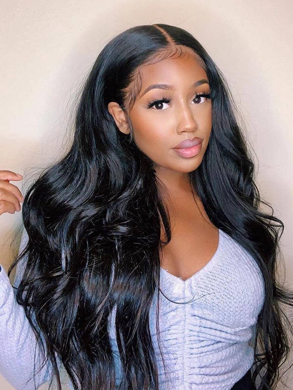 Invisible HD Lace Body wave Glueless Full Lace Human Hair Wigs CF042