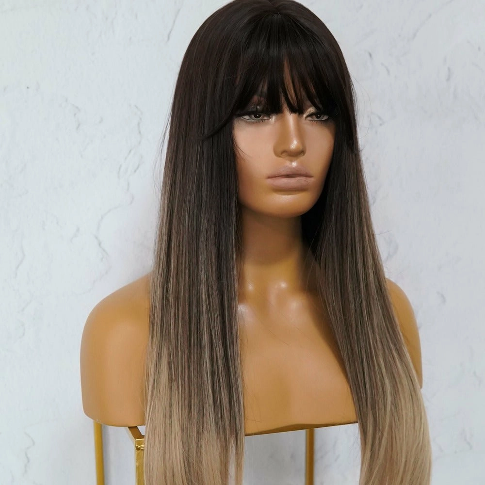 ISHA Brown Ombre Fringe Wig