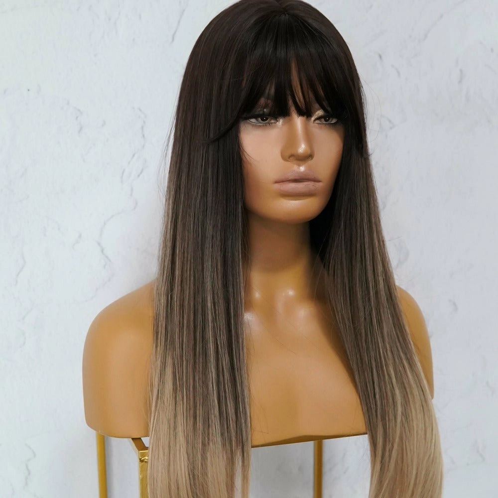 ISHA Brown Ombre Fringe Wig
