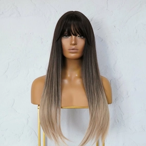 ISHA Brown Ombre Fringe Wig