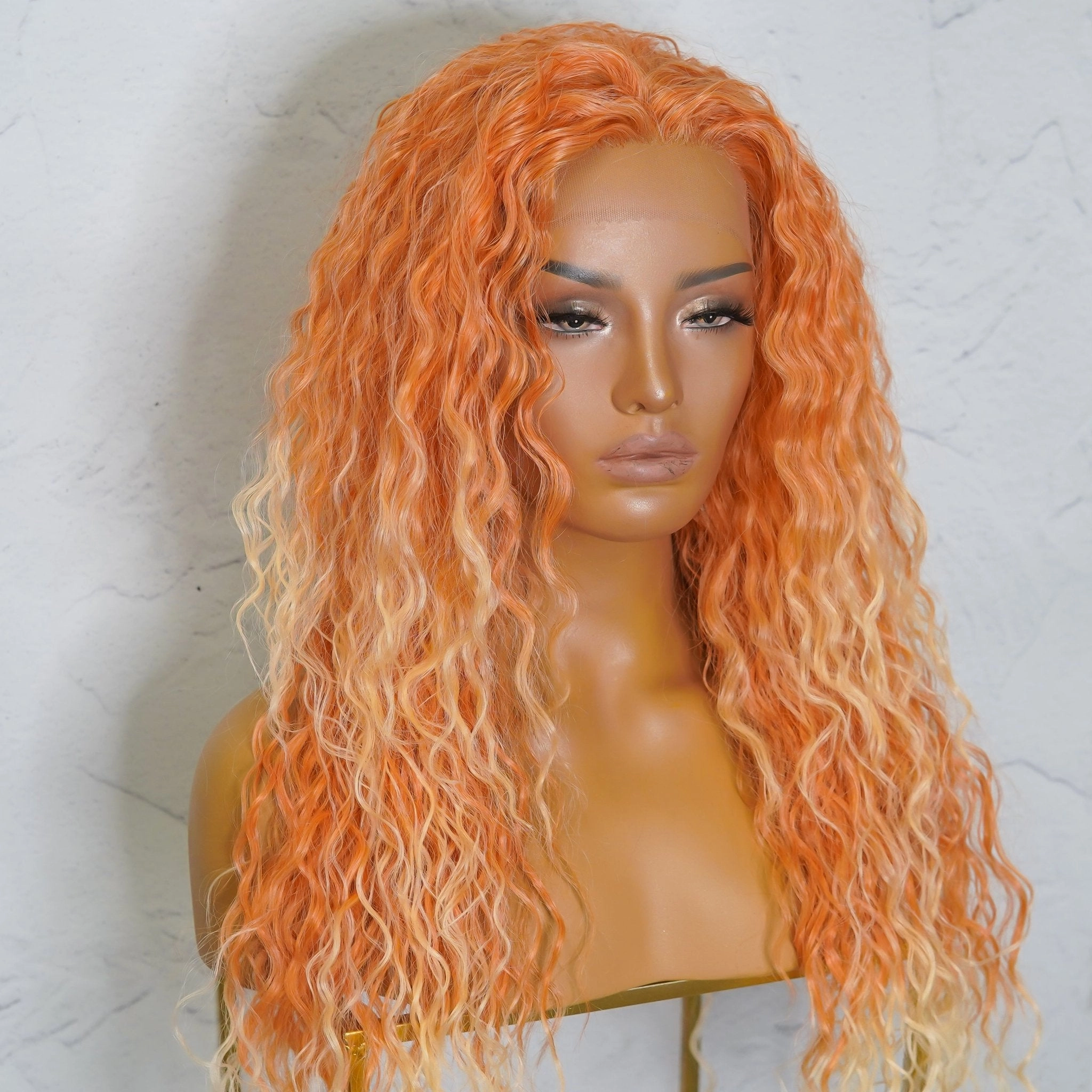 JAGGER Ombr Orange Wavy 24" Lace Front Wig