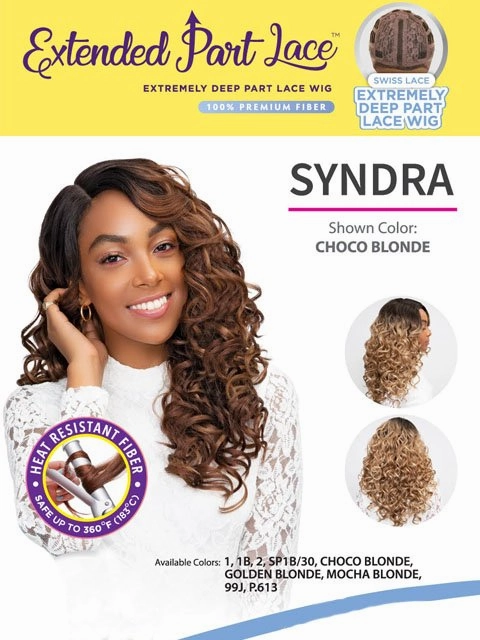 Janet Collection Extended Part Swiss Lace Front Wig - Syndra