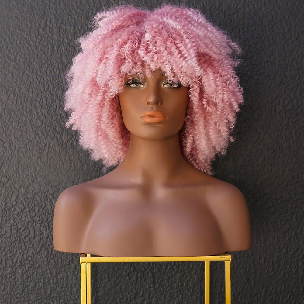 JAYDA Pink Afro Curl Wig