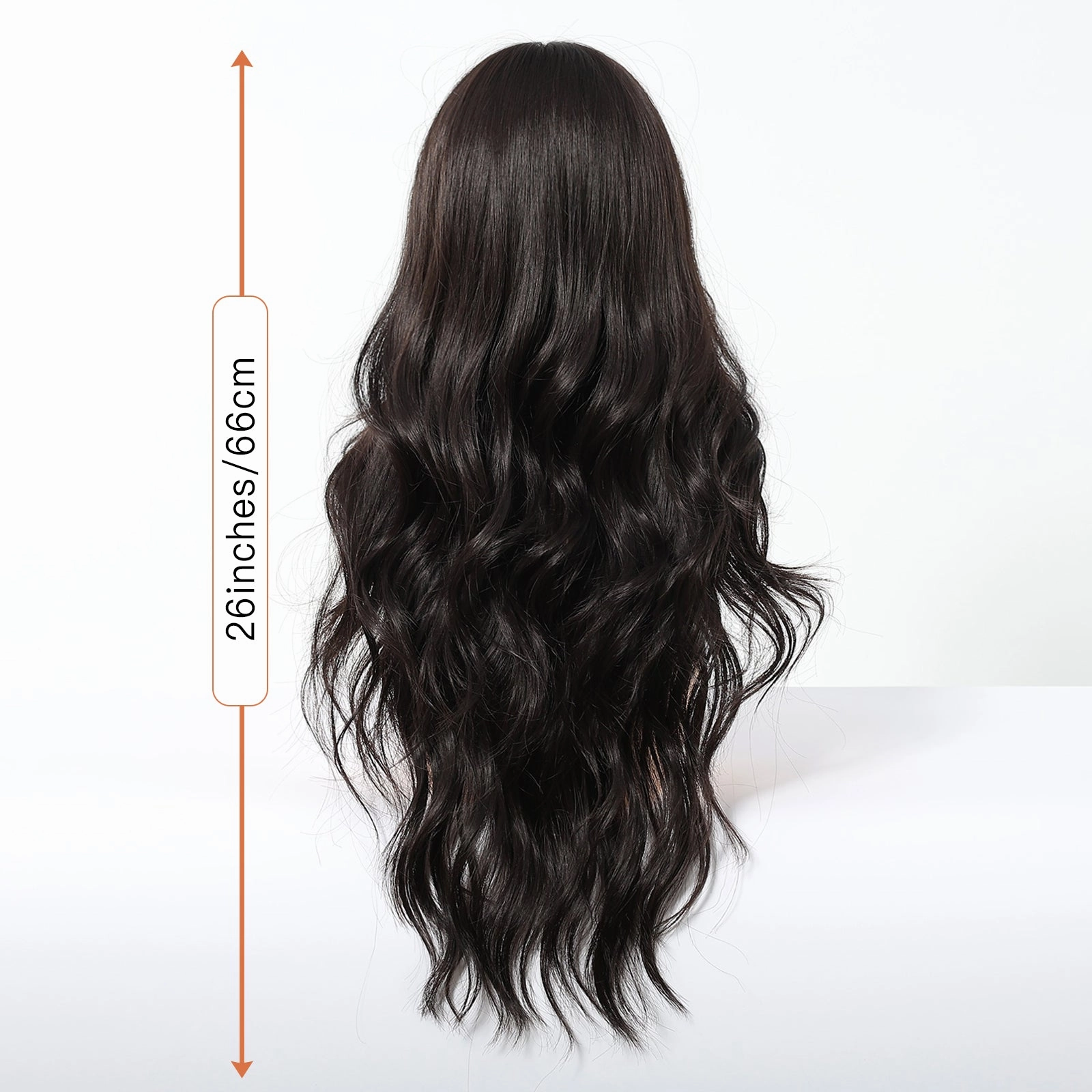 Jet Black Wavy with Full Fringe Wig - MARKETPLACE