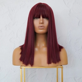 JOLIE Burgundy Fringe Wig