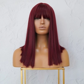 JOLIE Burgundy Fringe Wig