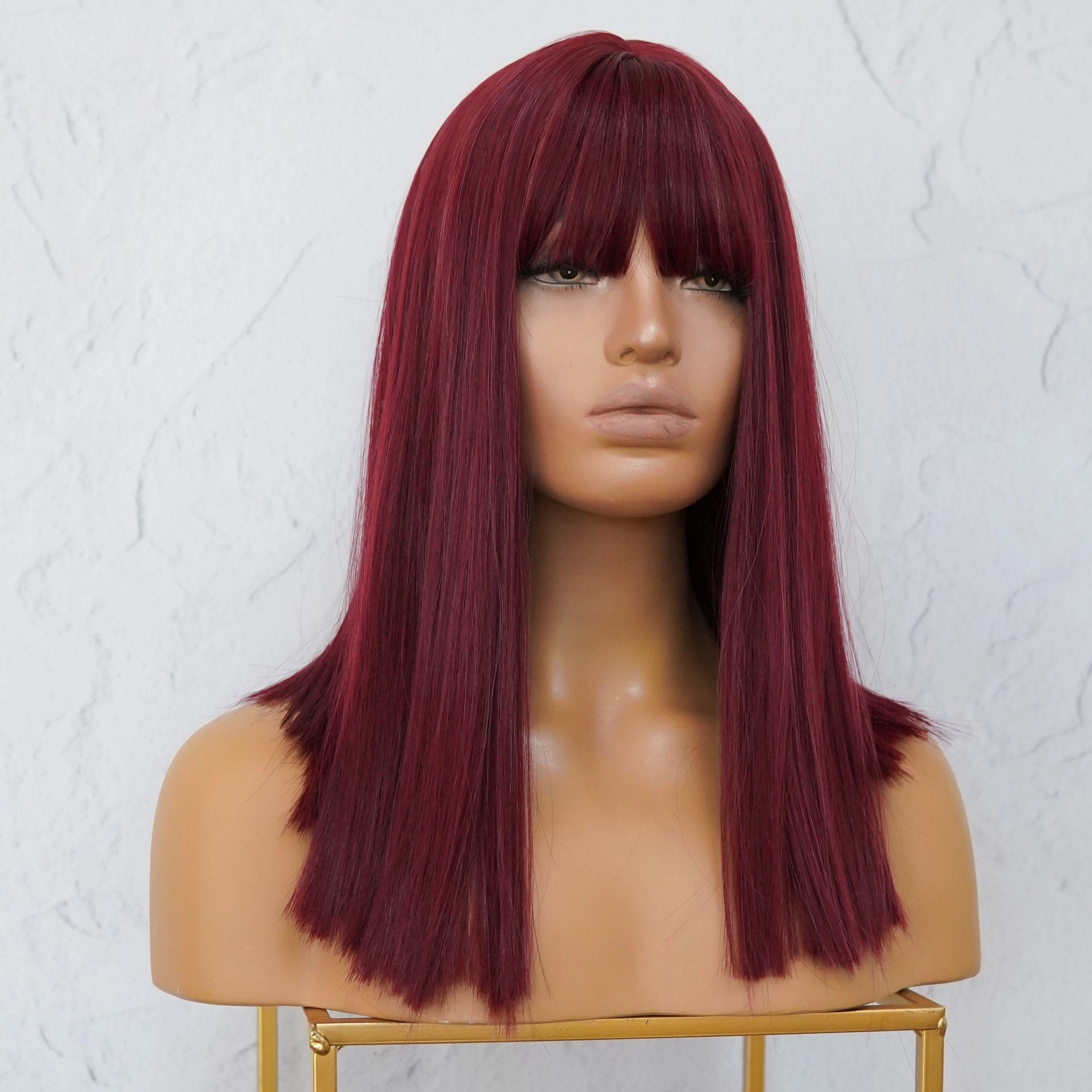 JOLIE Burgundy Fringe Wig