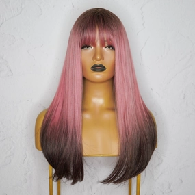 KAIA Ombre Pink Fringe Wig