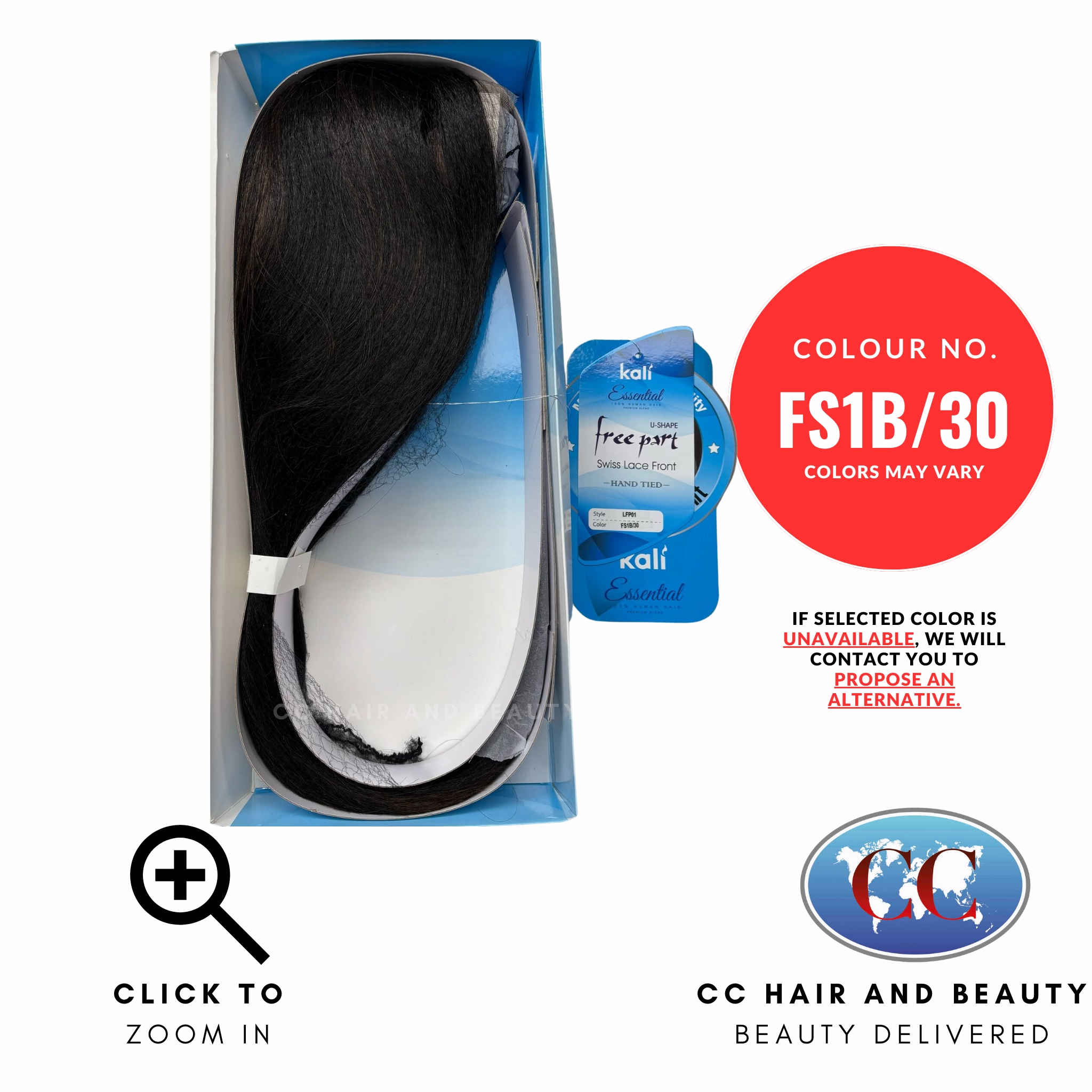 Kali Essentials LFP01 4 x 4 Swiss Lace Front Hand Tied 100% Human Hair LFP01