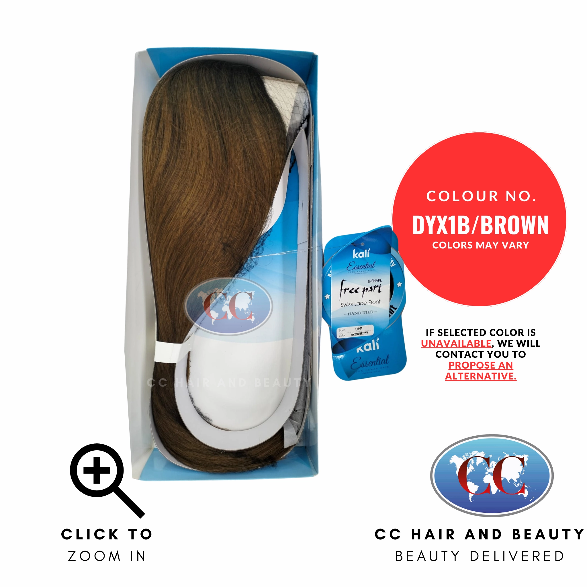 Kali Essentials LFP01 4 x 4 Swiss Lace Front Hand Tied 100% Human Hair LFP01