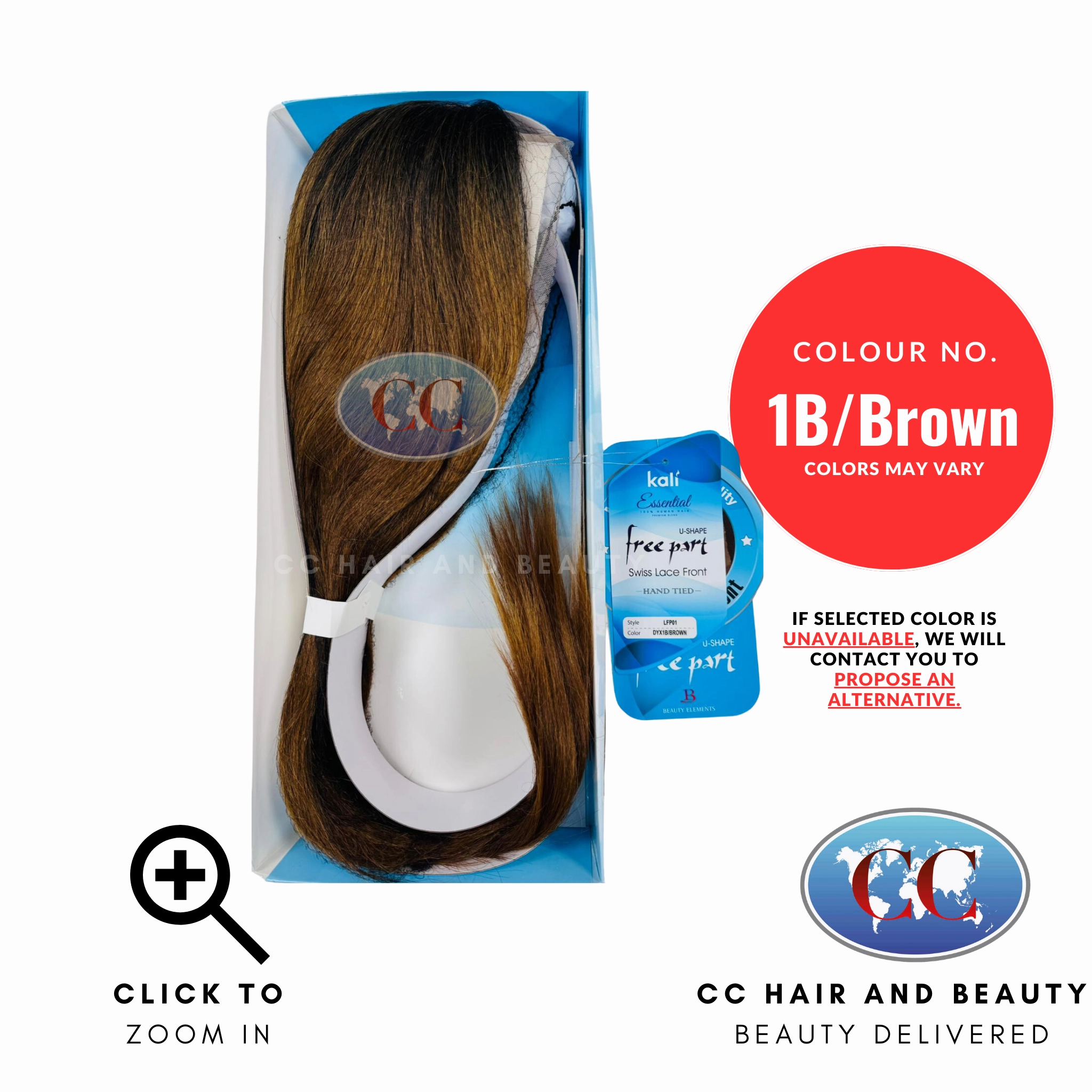 Kali Essentials LFP01 4 x 4 Swiss Lace Front Hand Tied 100% Human Hair LFP01