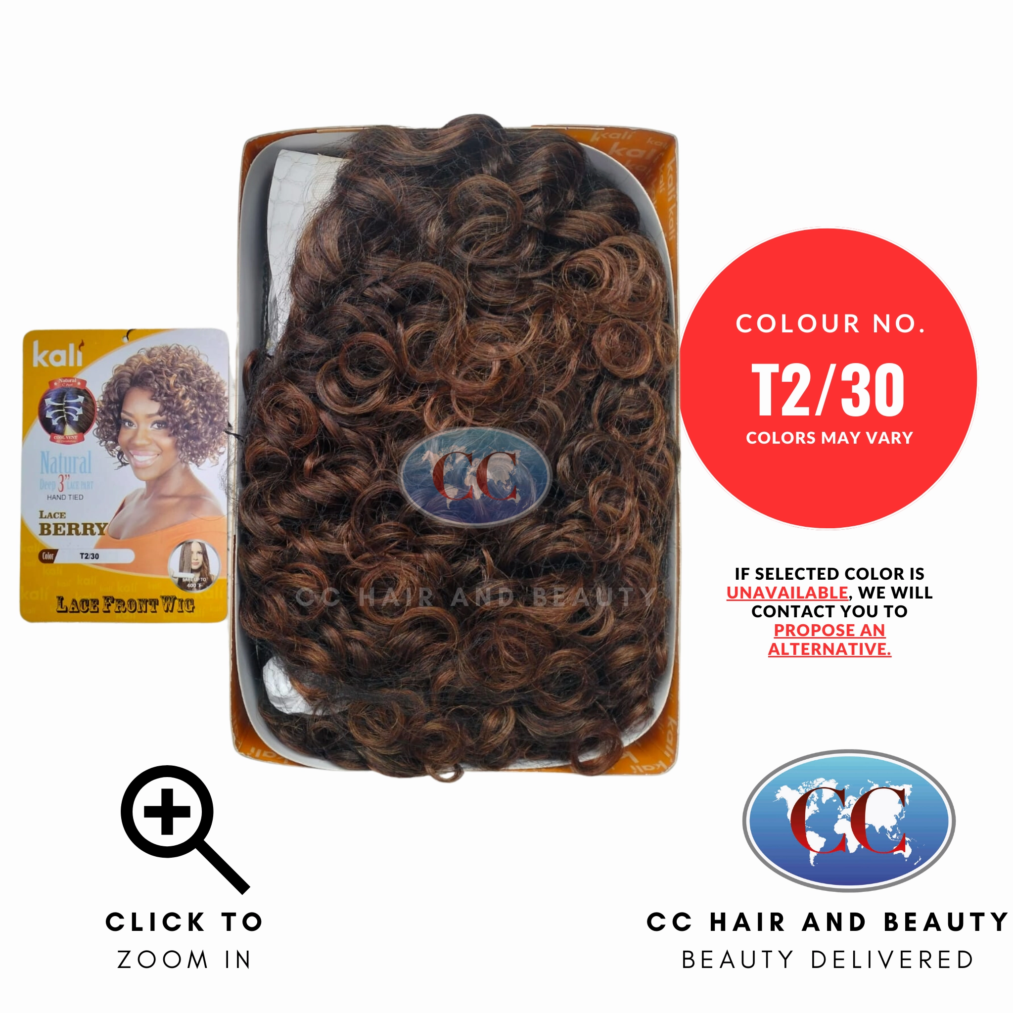 Kali Synthetic Hair Deep Part Lace Wig - Berry