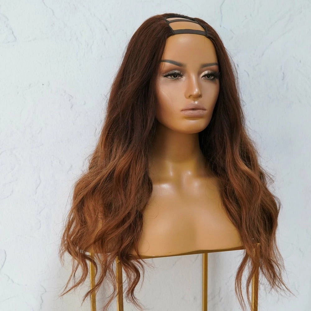 KATIE Ombre Brown Human Hair U Part Wig