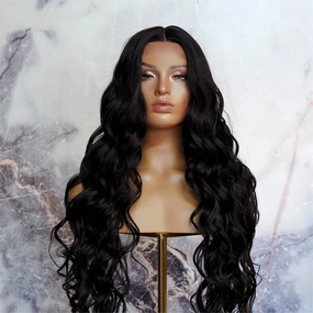 KEHLANI Black 30" Lace Front Wig