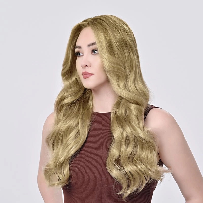 Kiki-24 inches Luxury ombre dark blonde body wave lace wigs