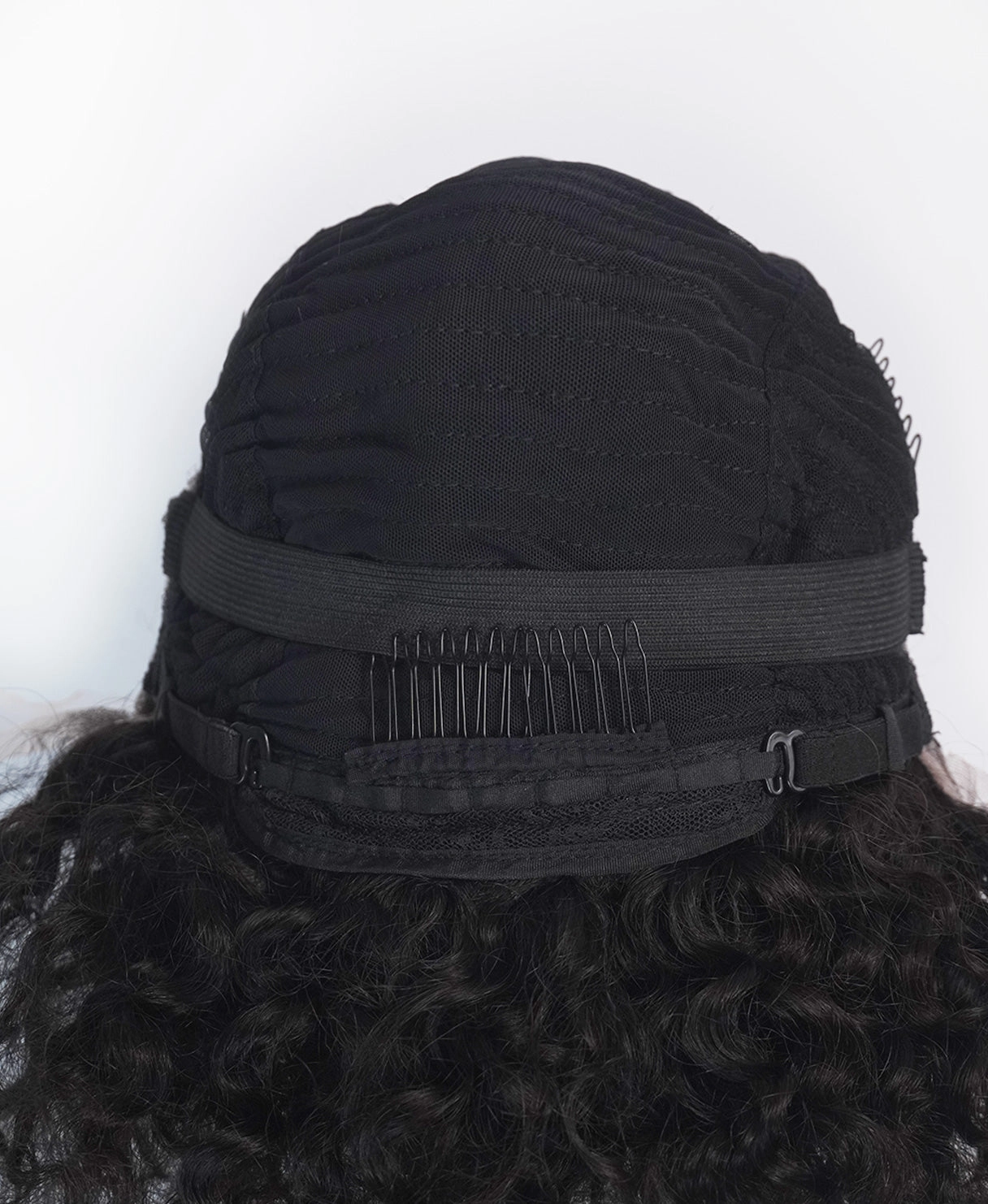 lace front human wig - 10" 3A curly natural black.