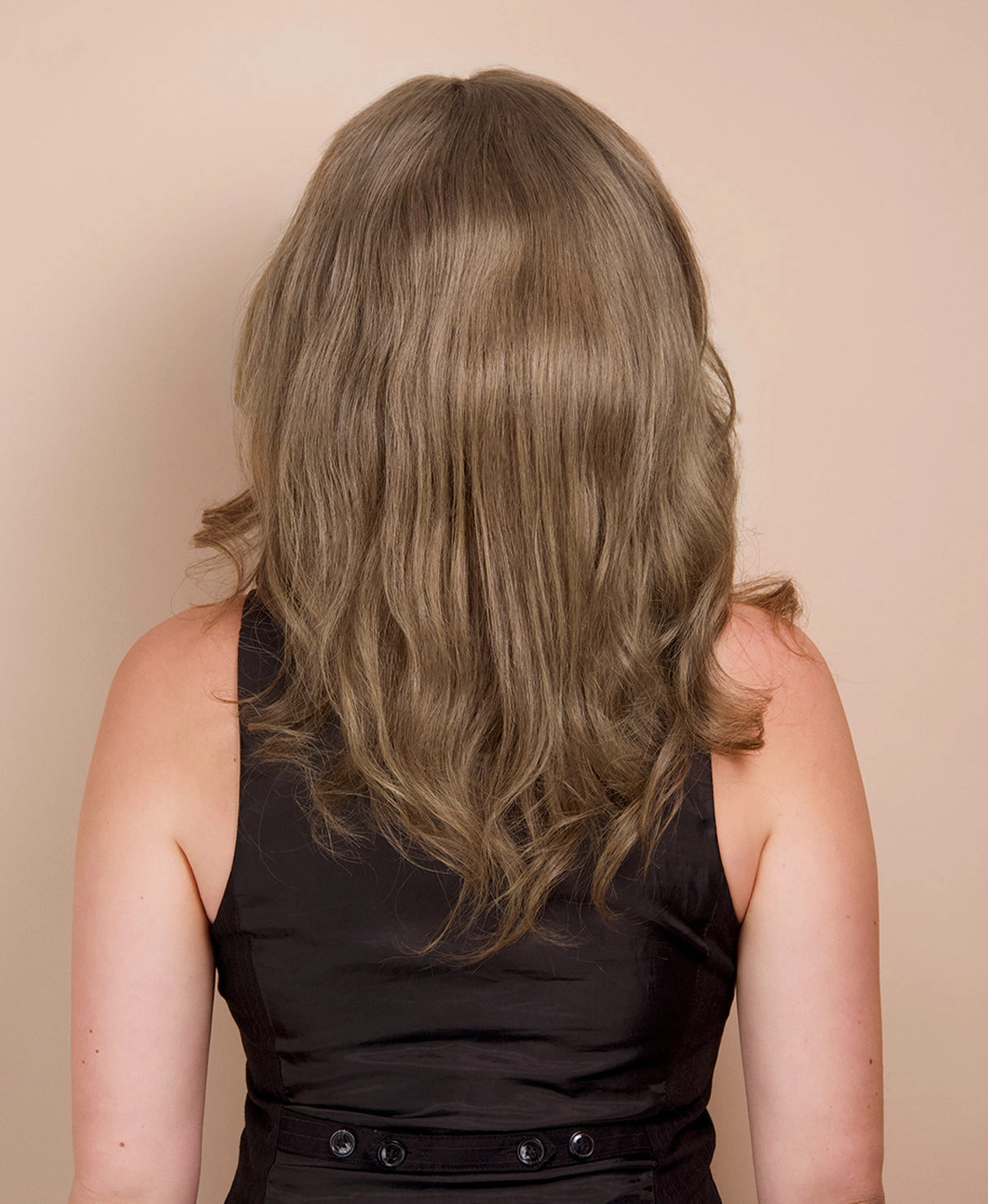 lace front human wig - 14" ash blonde.