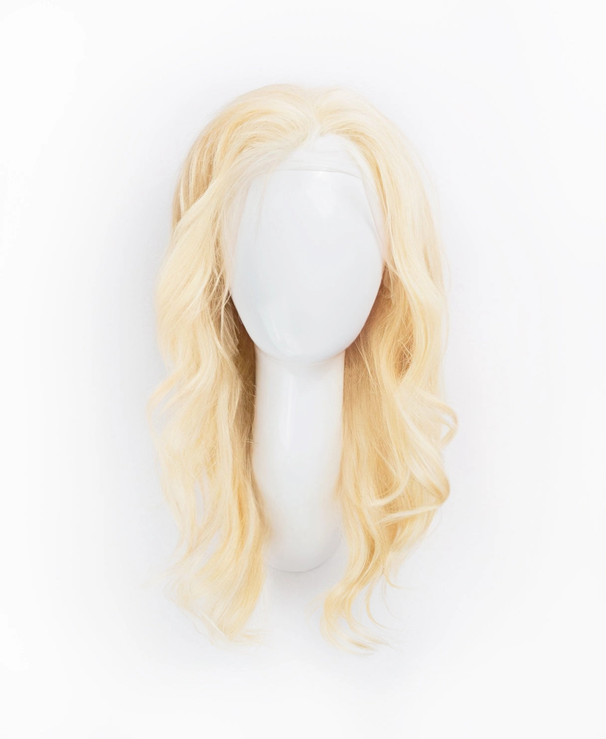 lace front human wig - 14" bombshell blonde.