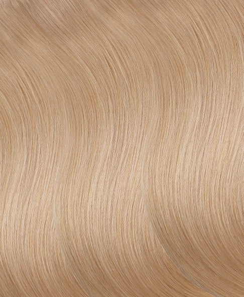 lace front human wig - 14" honey blonde.
