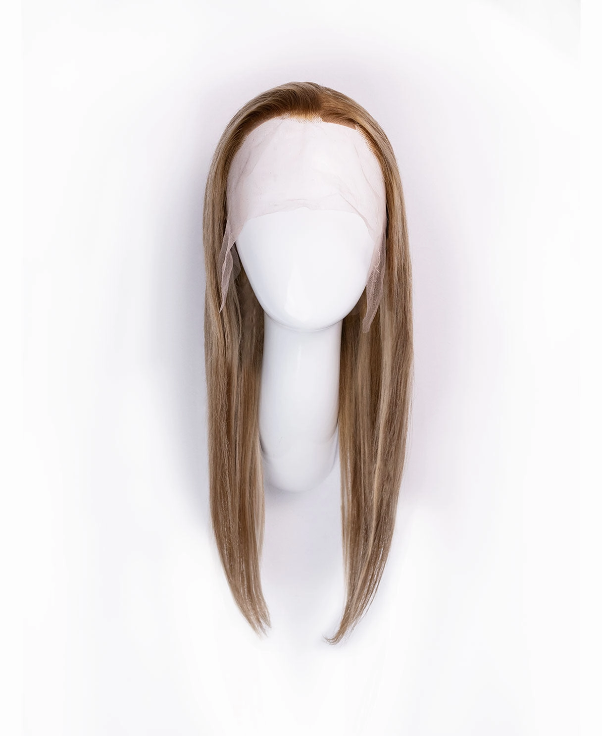 lace front human wig - 18" blonde highlights.
