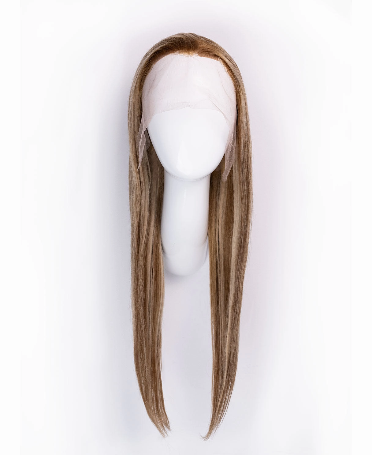 lace front human wig - 20" blonde highlights.