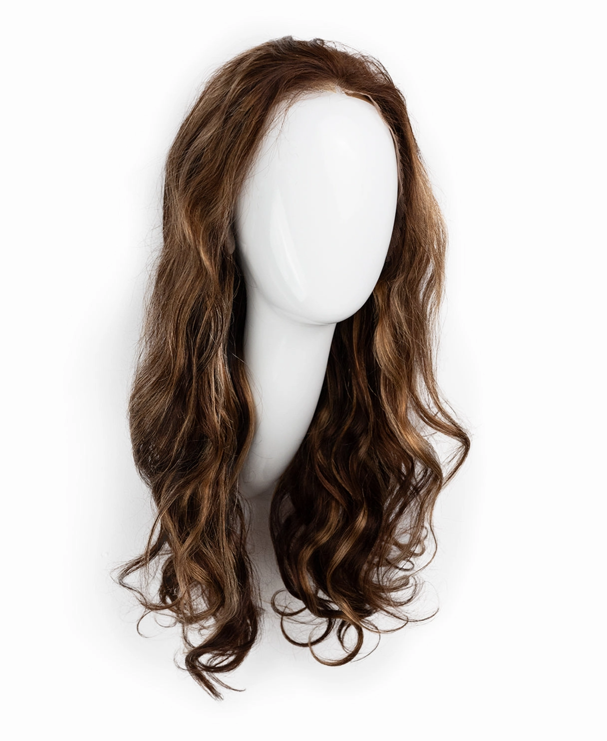 lace front human wig - 20" bronde highlights.
