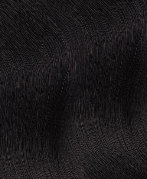 lace front human wig - 20" natural black.